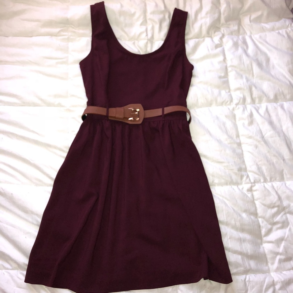 Foreign Exchange Maroon Dress